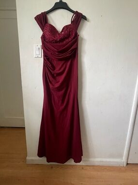 SHEIN | Dresses | Shein Elegant Mesh Bishop Sleeve Pencil Dress Size M
